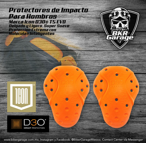 Accesorio Indispensable Protectores de Impacto para Hombros Marca Icon Tecnología D3O