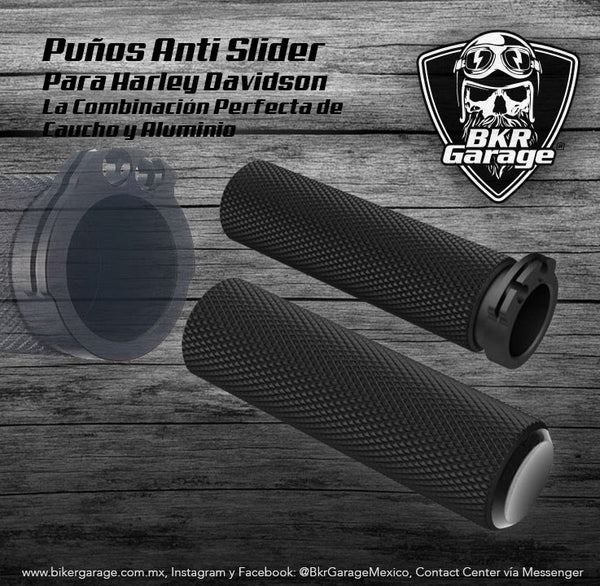 Puños para Harley Davidson Modelo Anti Slider Color Negro