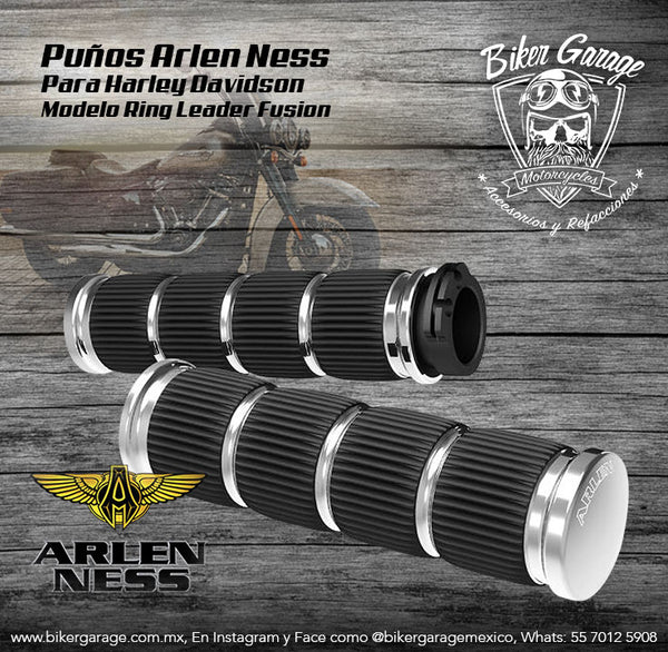 Puños Arlen Ness Modelo Ring Leader Fusion para Manillares de 1'' 0630-1029