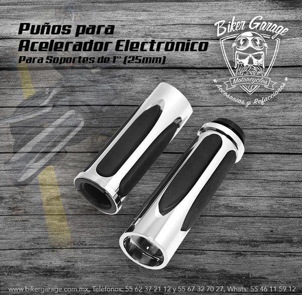 Puños Deep Cut para Acelerador ELECTRONICO Terminado en Cromo