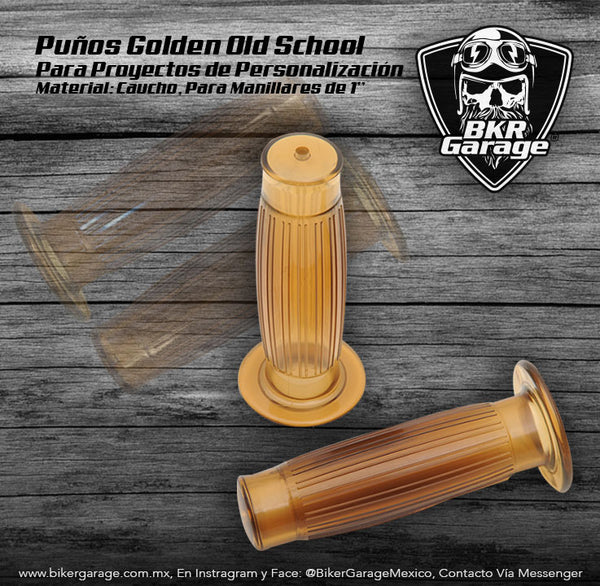Puños Golden Old School Para Manillares de 1''