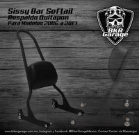 Respaldo SissyBar Color Negro para Softail quitapon