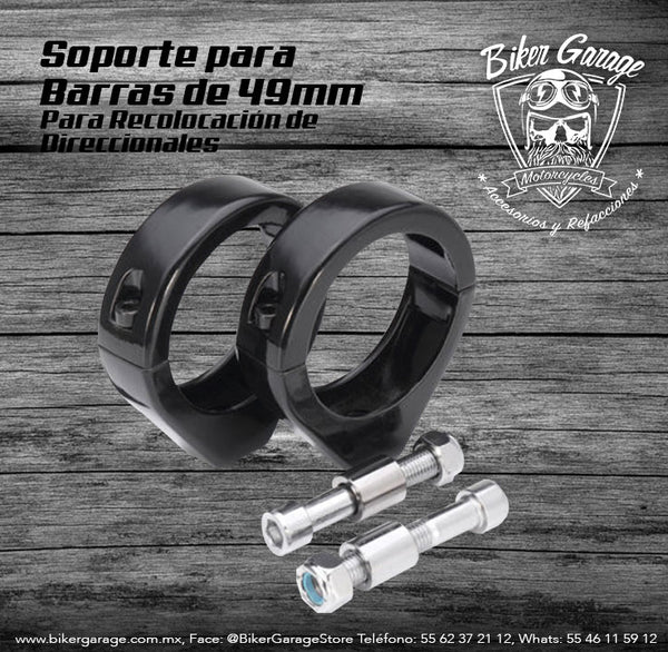 Soporte para Reubicar Direccionales para Barras de 49mm Color Negro