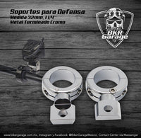 Soportes para Defensa de 32mm 1 1/4'' Terminado Cromo Modelo Roadster