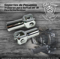 Soportes para Posapies de Pasajero Softail 00-18 Terminado Cromo