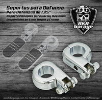 Soportes para Posapies de Defensa Terminado Cromo Modelo Tank