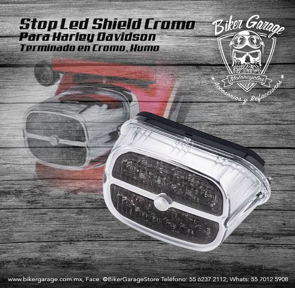 Stop Shield Color Negro Cuarto y Stop Led Rojo