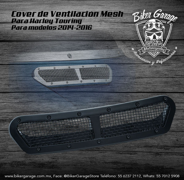 Cover de Ventilación Mesh Color Negro para Touring